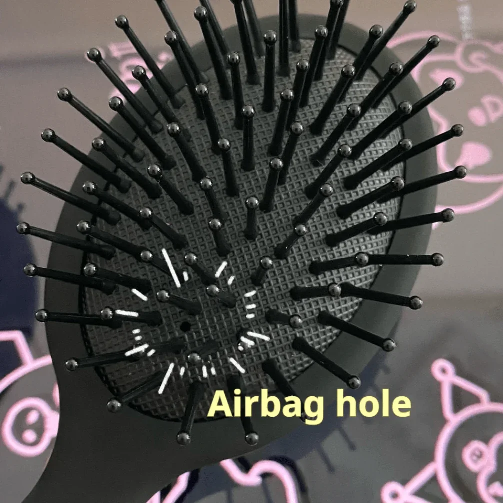 

1 шт. портативная расческа из черной щетины в японском стиле с массажем кожи головы — идеально подходит для длинных прямых волос, ручка с матовой текстурой