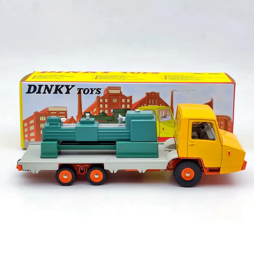 Atlas Dinky 장난감 569 및 569P, Berliet Stradiair Benne Basculante Laterale 및 Plateau Surbaisse Porte Machine, Outil Prototype 트럭