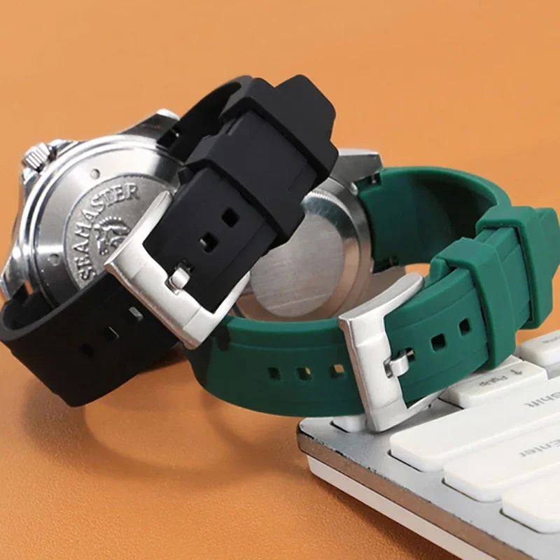 Curved End Silicone Strap for Citizen Waterproof Rubber Watch Band 20mm 22mm for Swatch for Rolex Bracelet Men Women Sport Blet