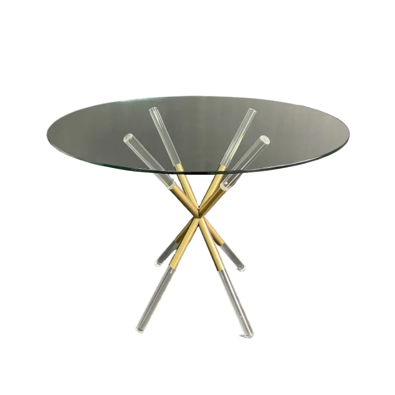 

Modern simple coffee table creative transparent acrylic edge few villa hotel model room personalized living room edge few