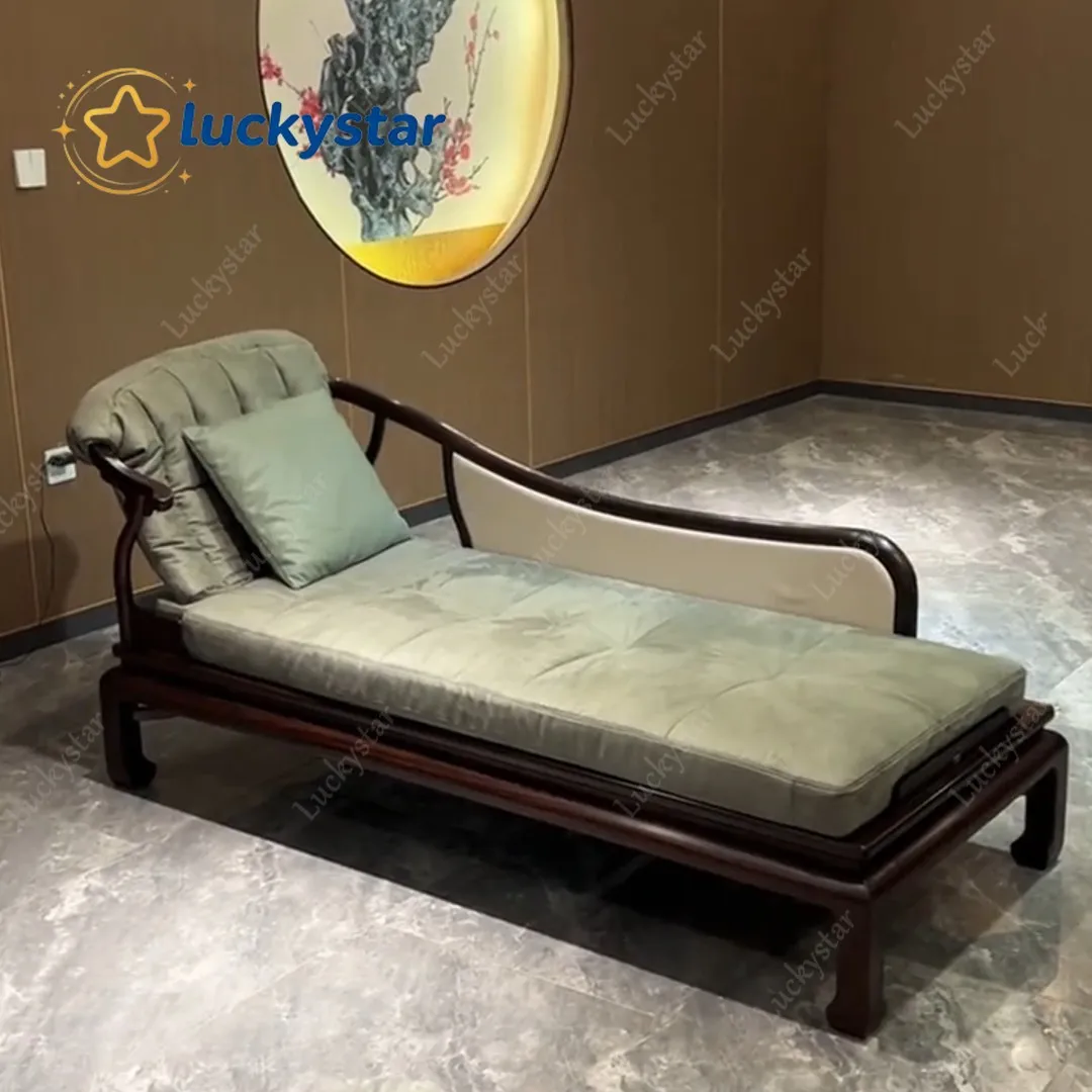 New Chinese modern simple chaise longue, bedside stool, reclining chair furniture