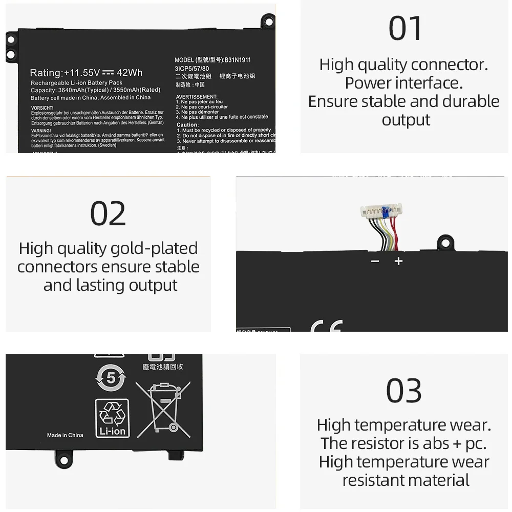 SKOWER بطارية الكمبيوتر المحمول ل ASUS VivoBook Flip 14 TM420IA TP470EA M413DA-EK162T EK007T X421DA X421EA B31N1911 C31N1911 3ICP5/57/80