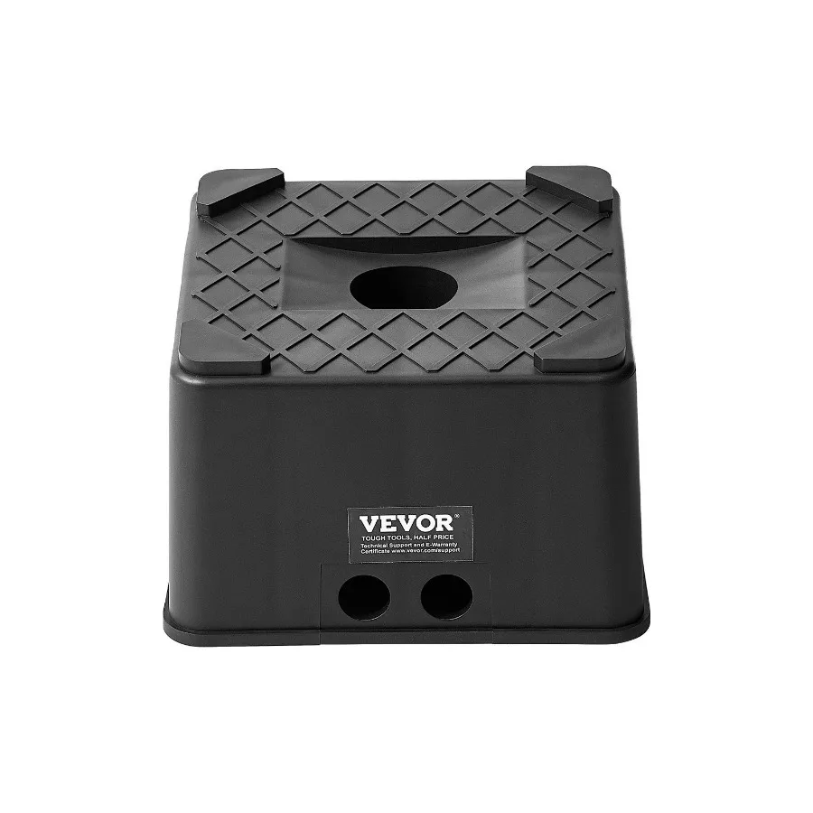

6 High Heavy Duty Trailer Jack Block with 6000 lbs Capacity for RV Leveling Motorcycle Stand Stool Camper Accessories in Black