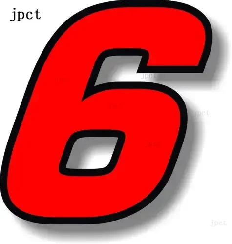 

CTCM black (red outline) square font race number racing number waterproof cover scratch Vinyl Car Sticker 15cm-15cm