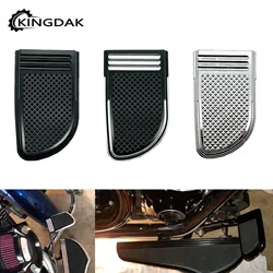 Motorcycle CNC Large Defiance Brake Pedal Pad Cover Black Chrome For Harley Touring Electra Street Glide Softail Fat Boy Dyna