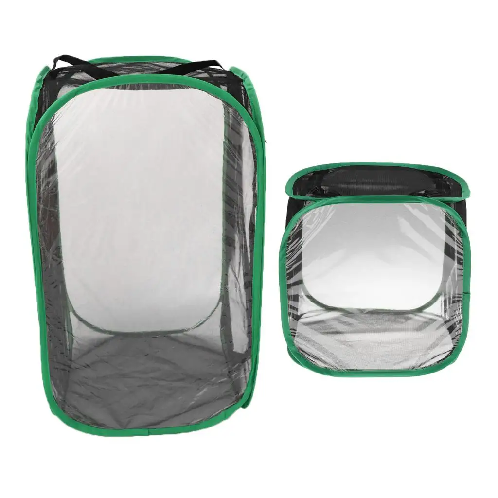 Portable Butterfly Mesh Cage with Zipper Opening Net Habitat Cage for Outdoor Field Study