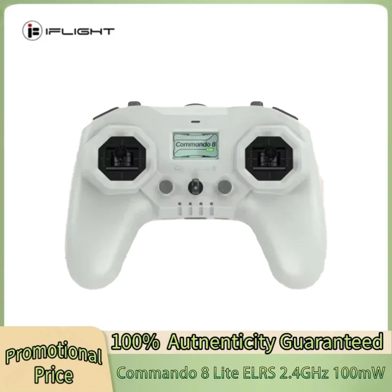 

IFlight Commando 8 Lite Radio Transmitter Remote Controller ExpressLRS 2.4GHz 100mW Built-in Battery for RC FPV Racing Drone
