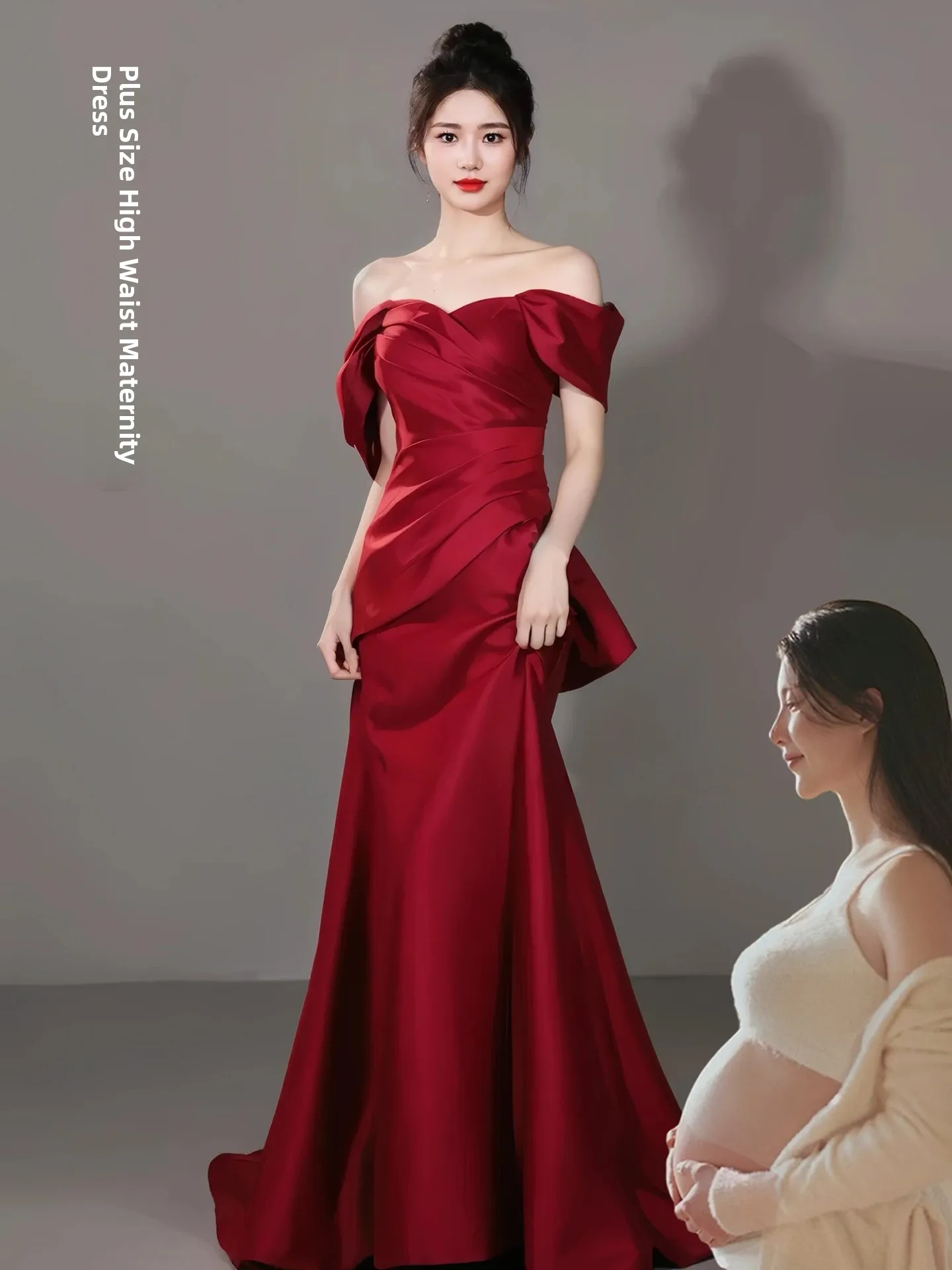 

Свадебное платье больших размеров с высокой талией, юбка А-силуэта, скрывающая живот, модное вечернее платье на одно плечо