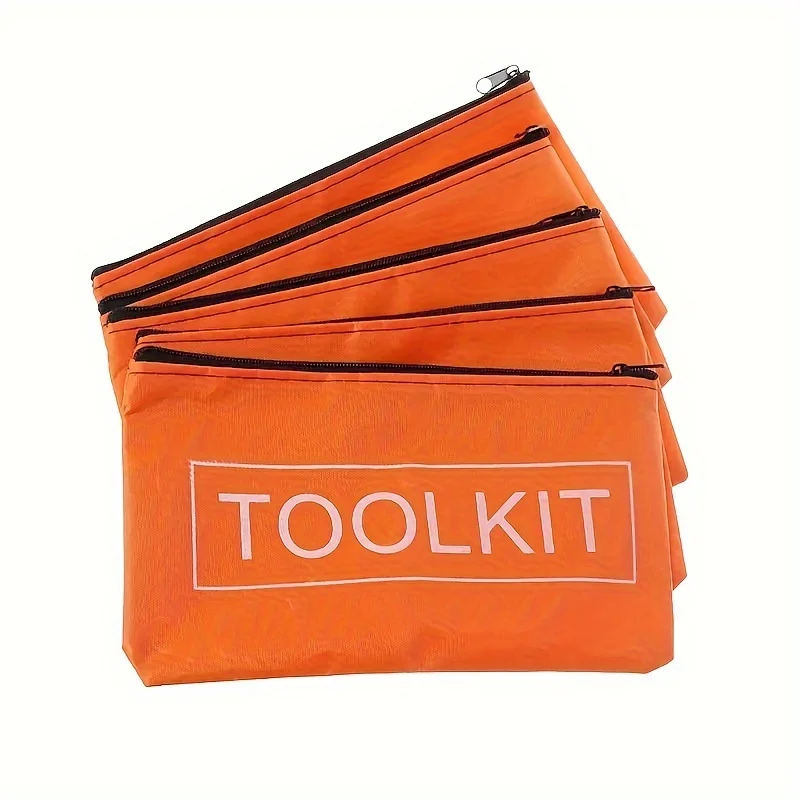 1pc Tool Storage Bag, Tool Bag, Waterproof Oxford Cloth Tool Bag, Hardware Tool Bag, Orange