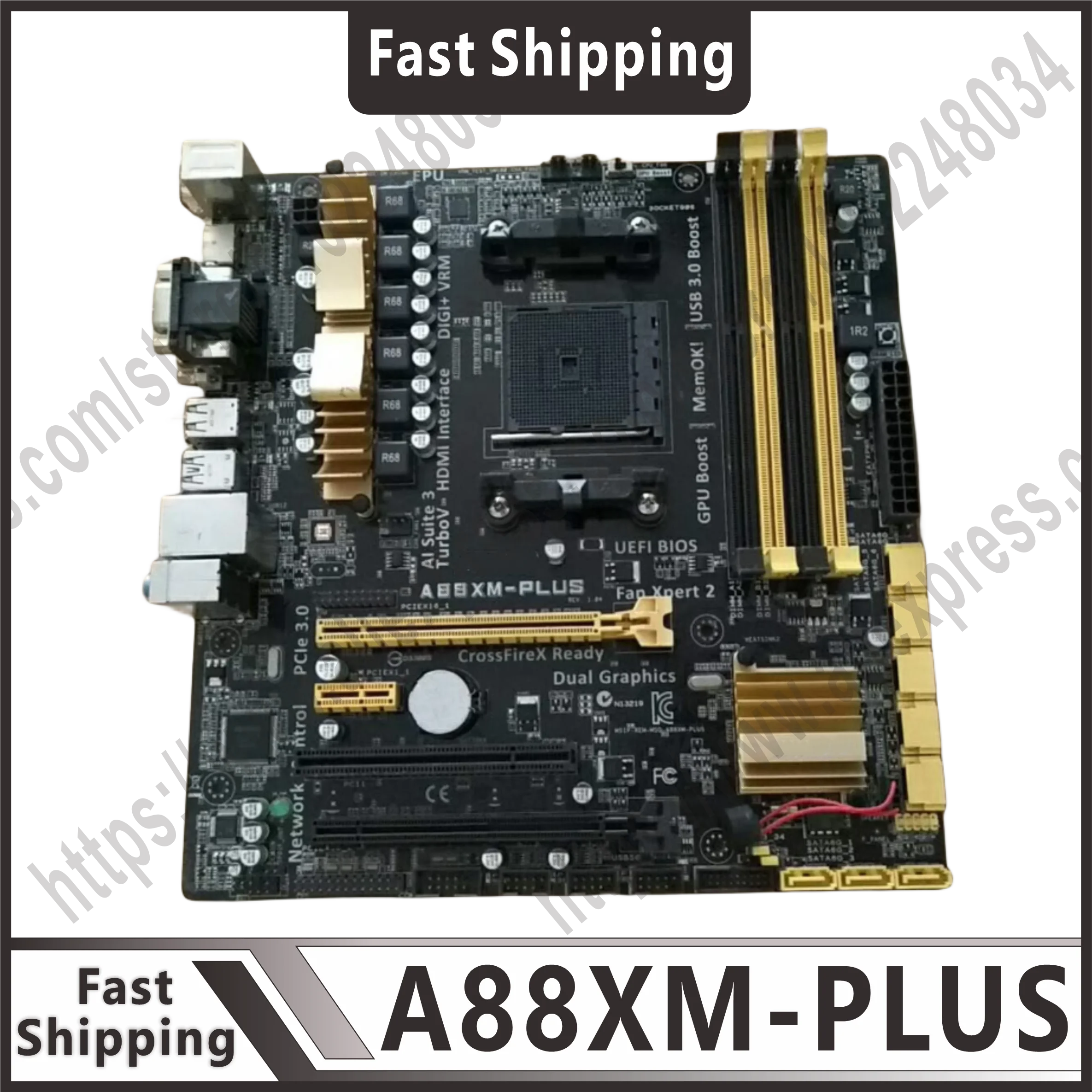 Socket FM2/FM2+motherboard A88XM-PLUS motherboard A88X DDR3 64GB PCI-E 3.0 SATA III USB3.0 Micro ATX for A10-7860K