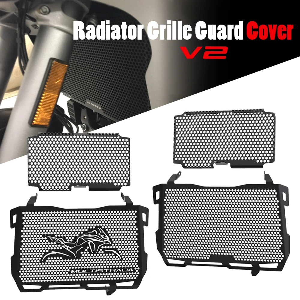 

Radiator Grille Motorcycle Cover Guard Protector Set For Ducati Multistrada V2 S 2022-2023-2024 Side Multistrada 1260S 2018-2020