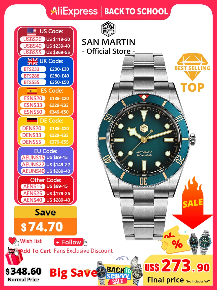 Rolex Watch Submariner - Relógio de Mergulho Masculino San Martin