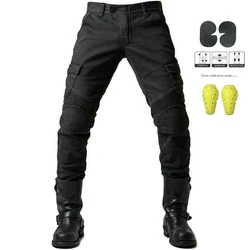 Men Motorcycle Jeans Summer Outdoor Riding Motorcycle Trousers Drop-resistant Pants With Protective Gear