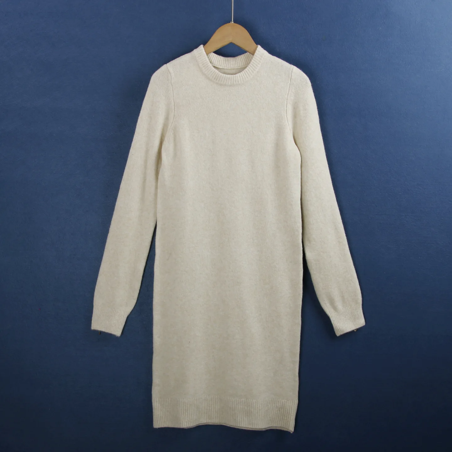 

Long Knitted Sweater round Ne Slim Fit Women's Dr Casual Loose Sle Winter New Arrival Thermal Regulation Full Sve