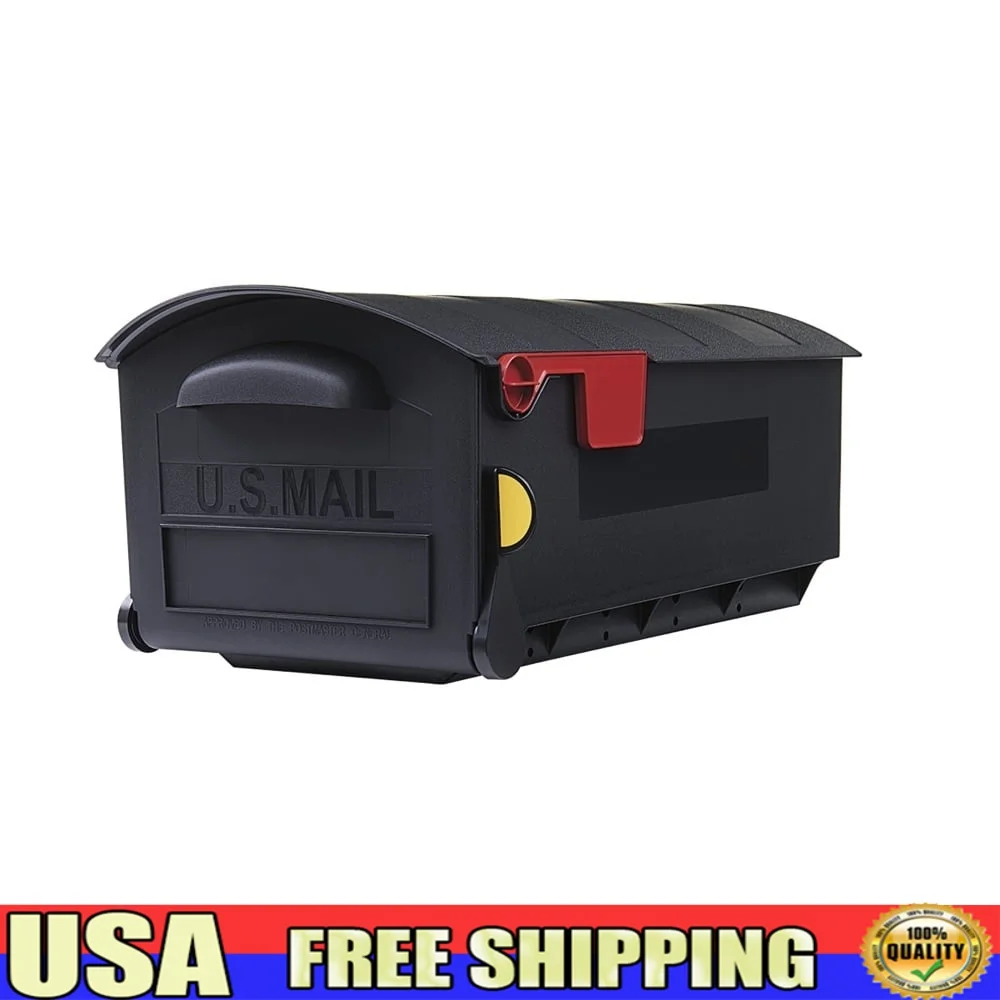 

Large Durable Post-Mount Mailbox Weather Resistant High Volume Deliveries with Optional Delivery Flag Easy Installation