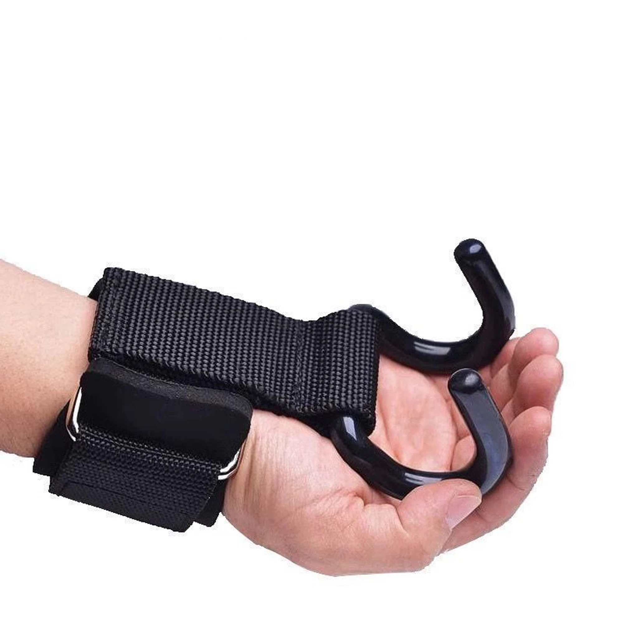2-Pack Stainless Steel Heavy-Duty Wrist Hooks with Padded Handles - Perfect for Weightlifting, Pull-Ups, and Strength Training Bar Aids