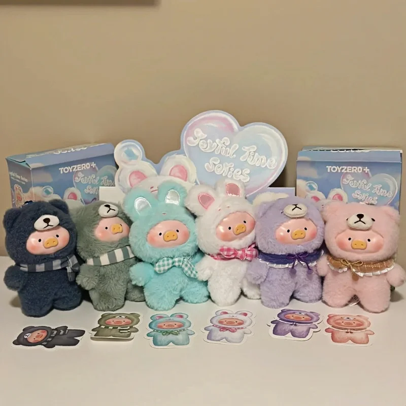 

Оригинальная виниловая плюшевая слепая коробка Lulu The Piggy Joyful Time, милый плюшевый кролик, экшн-фигурка, загадочная коробка, пушистая подвеска, подарок