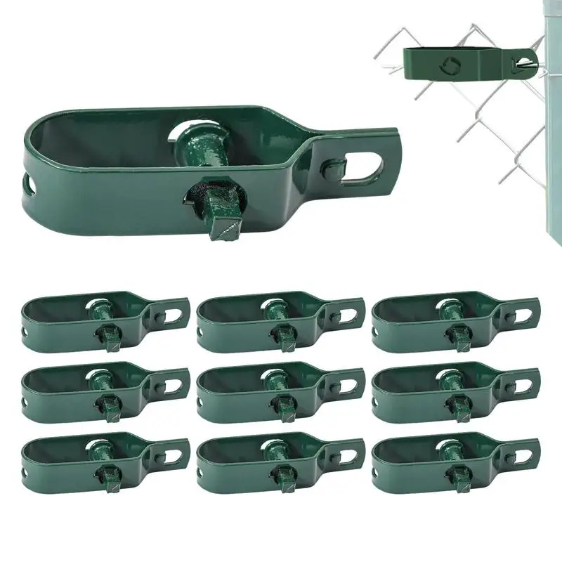 10pcs Wire Tensioner Tool Wire Rope Tension Metal Tightener Heavy Duty Green Coating Steel Wire Rope Tensioner For Forest Fence