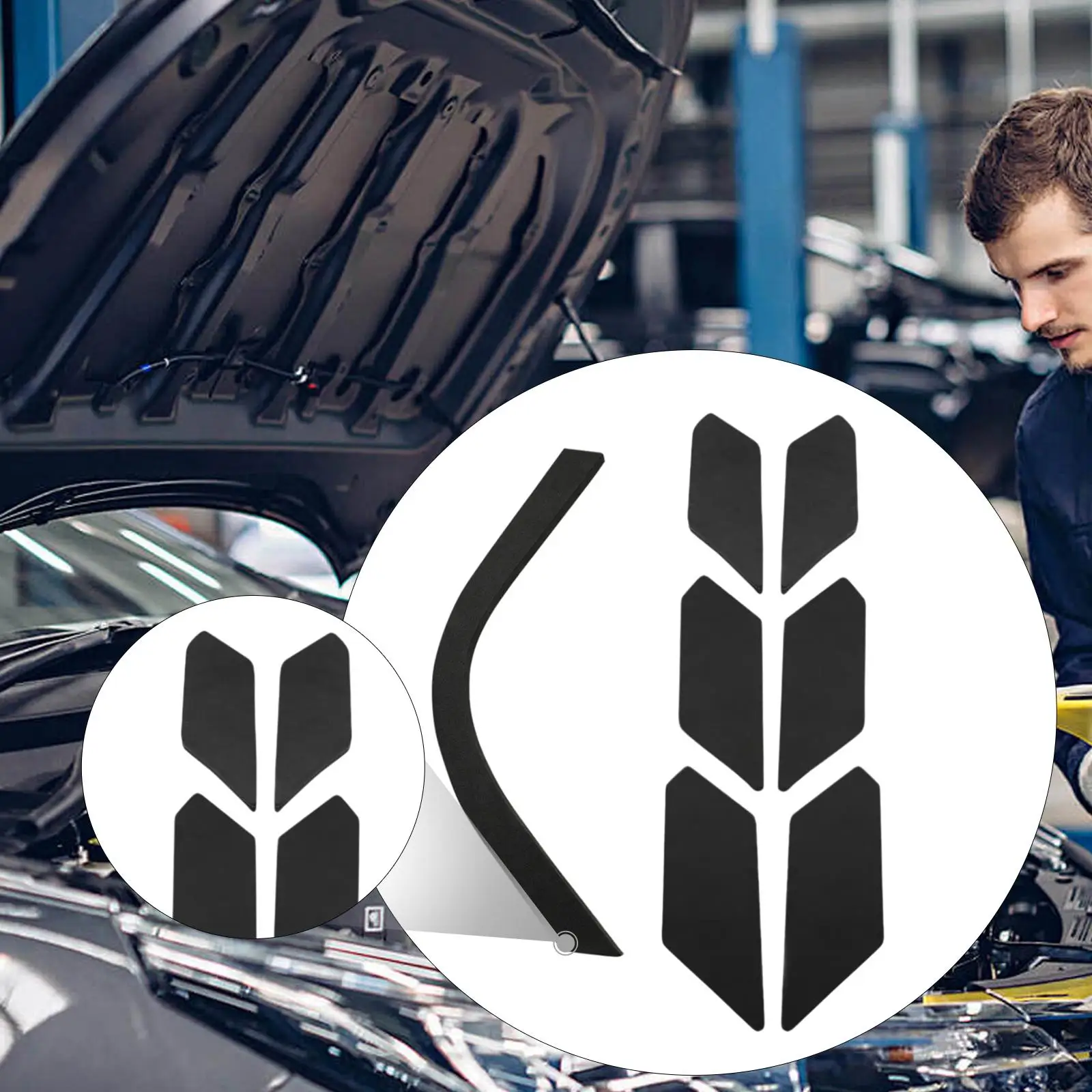 

Комплект вентиляционных блоков Dry Bay, черный резиновый спойлер на заднее окно, водостойкая вставка для воздушного потока для C8 Stingray Coupe