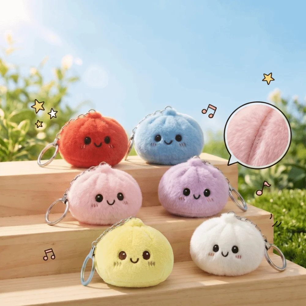 Steamed Buns Squishy Keychain Simulated Steamed Buns Steamed Buns Squishy Keychain Cute Soft Fluffy Steamed Buns Keyring