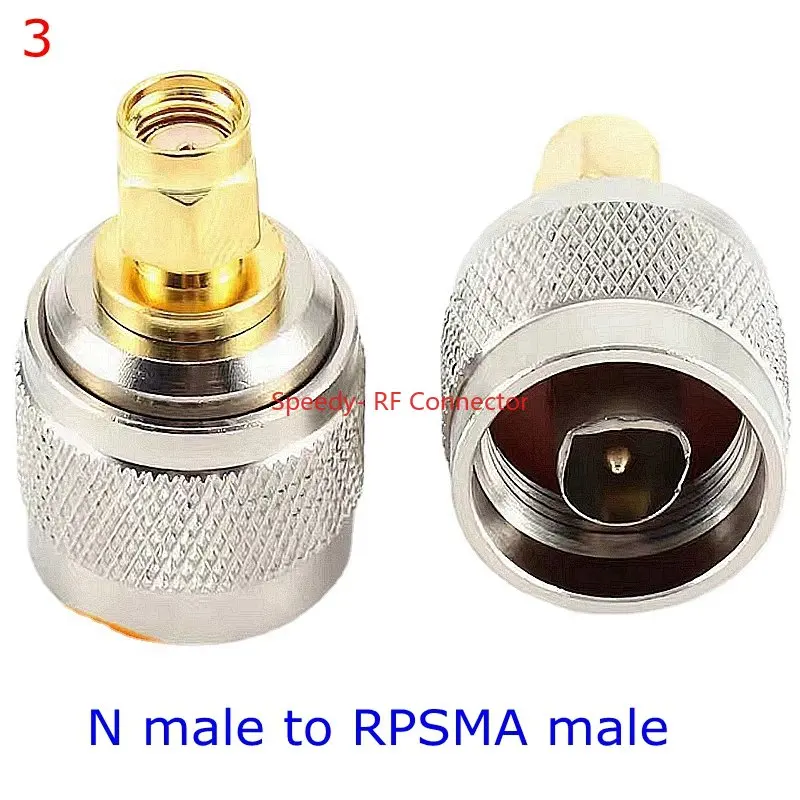 L16 N Naar Rpsma Man Vrouw Rechte Connector Rp Sma Omgekeerde Pole Naar N Type Rf Adapter Coax Nieuwe Messing vernikkeld