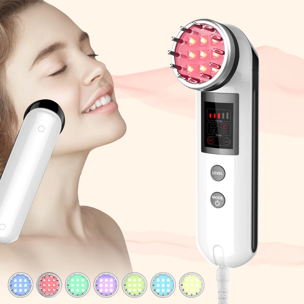 Máquina de lifting facial 7 cores, rejuvenescimento da pele, dispositivo de beleza, uso doméstico, massageador facial
