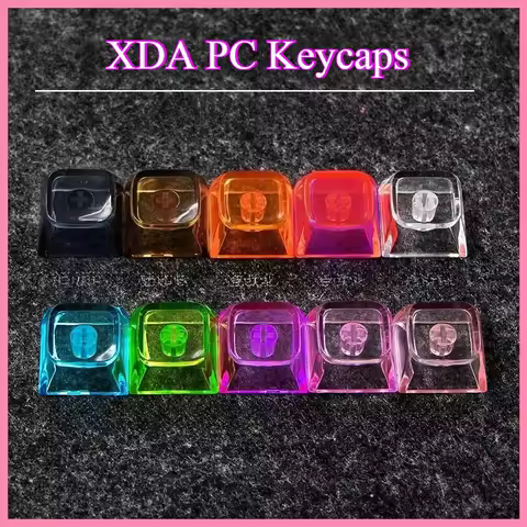 10/20PCS Crystal PC XDA Keycap Gamer Mechanical Keyboard 1U Ball Transparent Clear Key Caps Blank Custom Mx Switch XDA Height