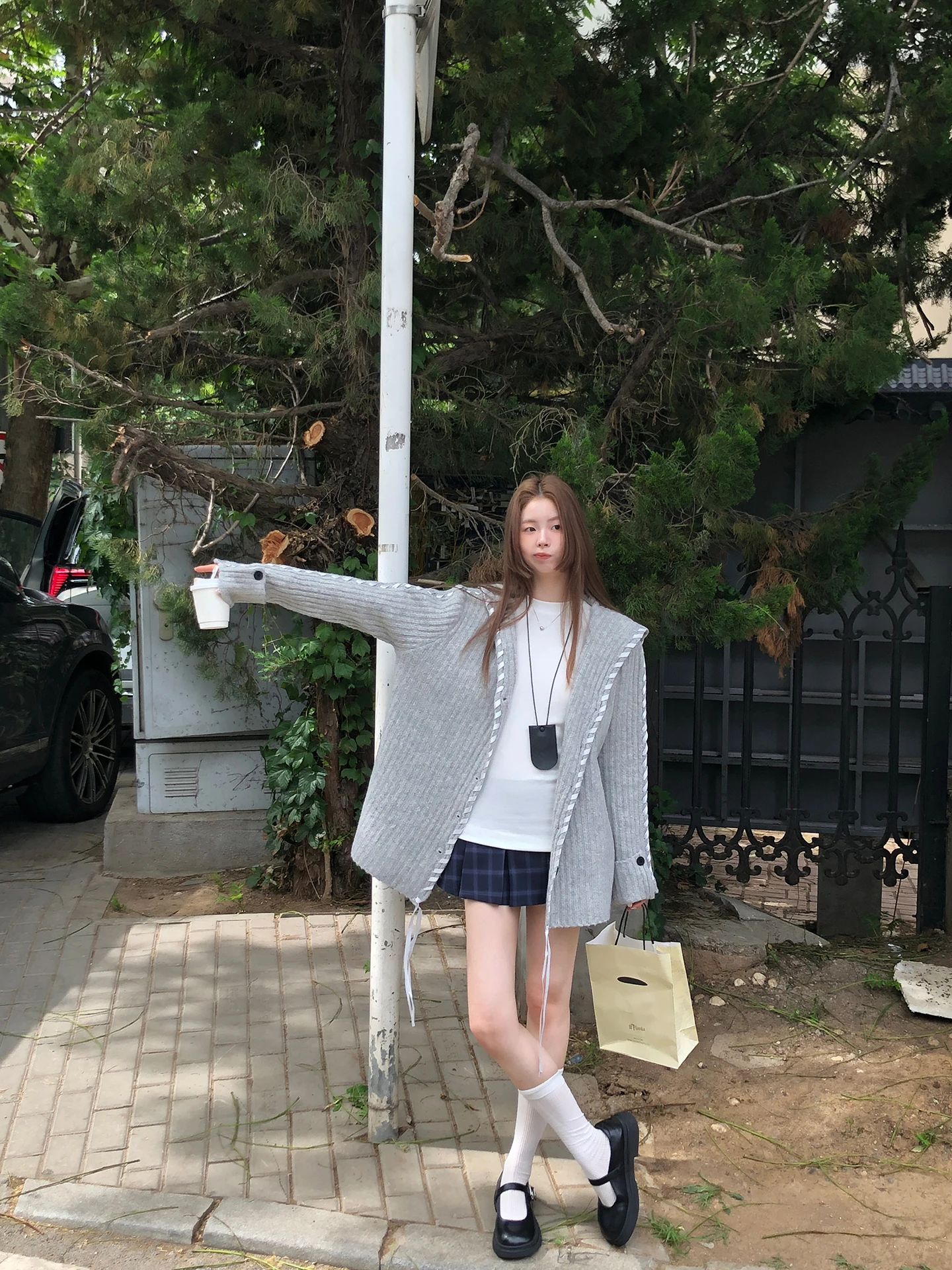 

Ay вязаный открытый кардиган женский модный осенний ленивый верхняя одежда топ свободного покроя длинный свитер на пуговицах Jaet