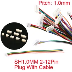 5 Pcs SH 1.0 Connettore del Cavo di Filo FAI DA TE SH1.0 JST 2/3/4/5/6/ 7/8/9/10 Spille Linea Elettronico Singolo Connect Terminal Spina 28AWG 10 centimetri