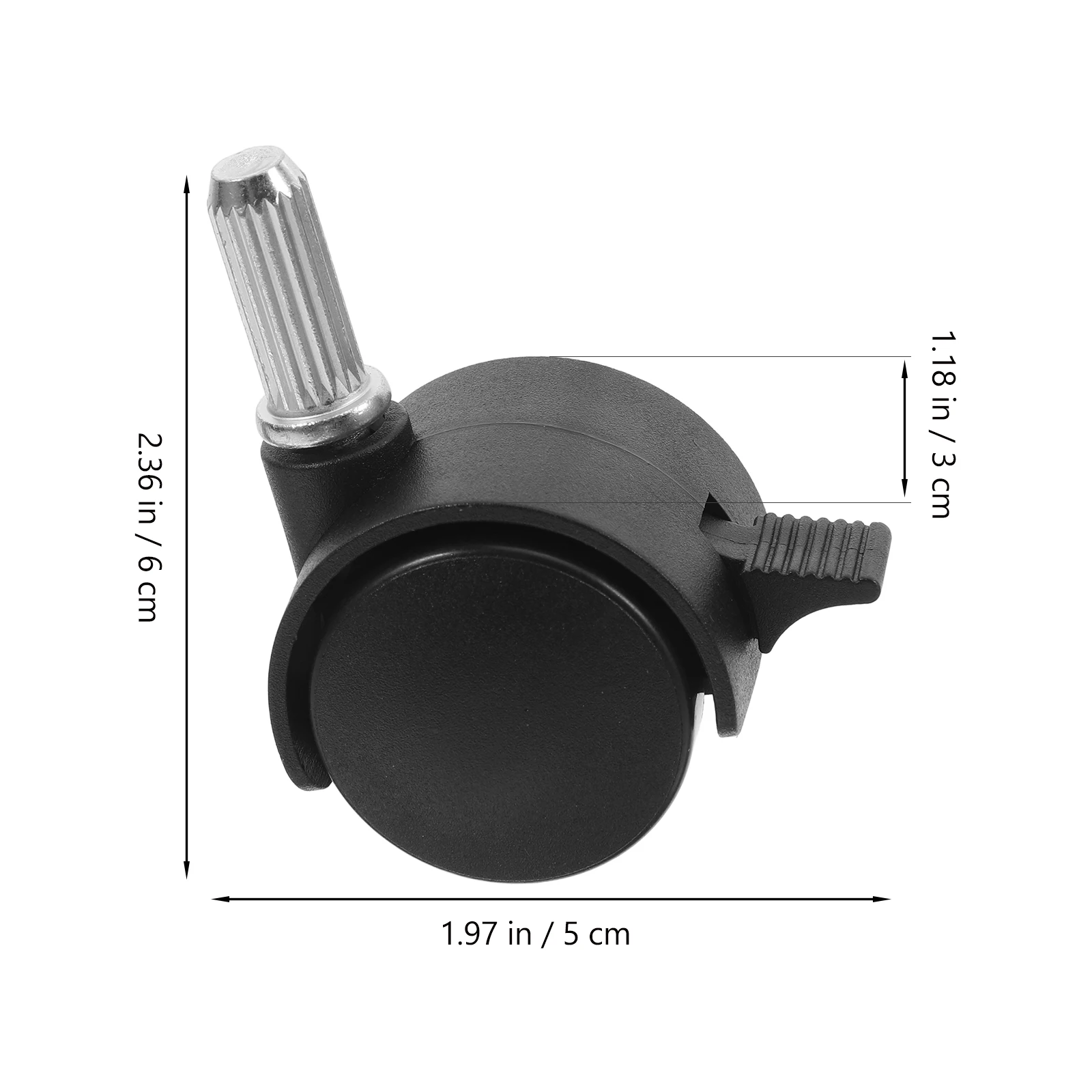 4pcs Heavy Duty Pu Caster Wheels With Brakes Replacement Wheels For Furniture Workbenches Quiet Replacement Wheels For Cart