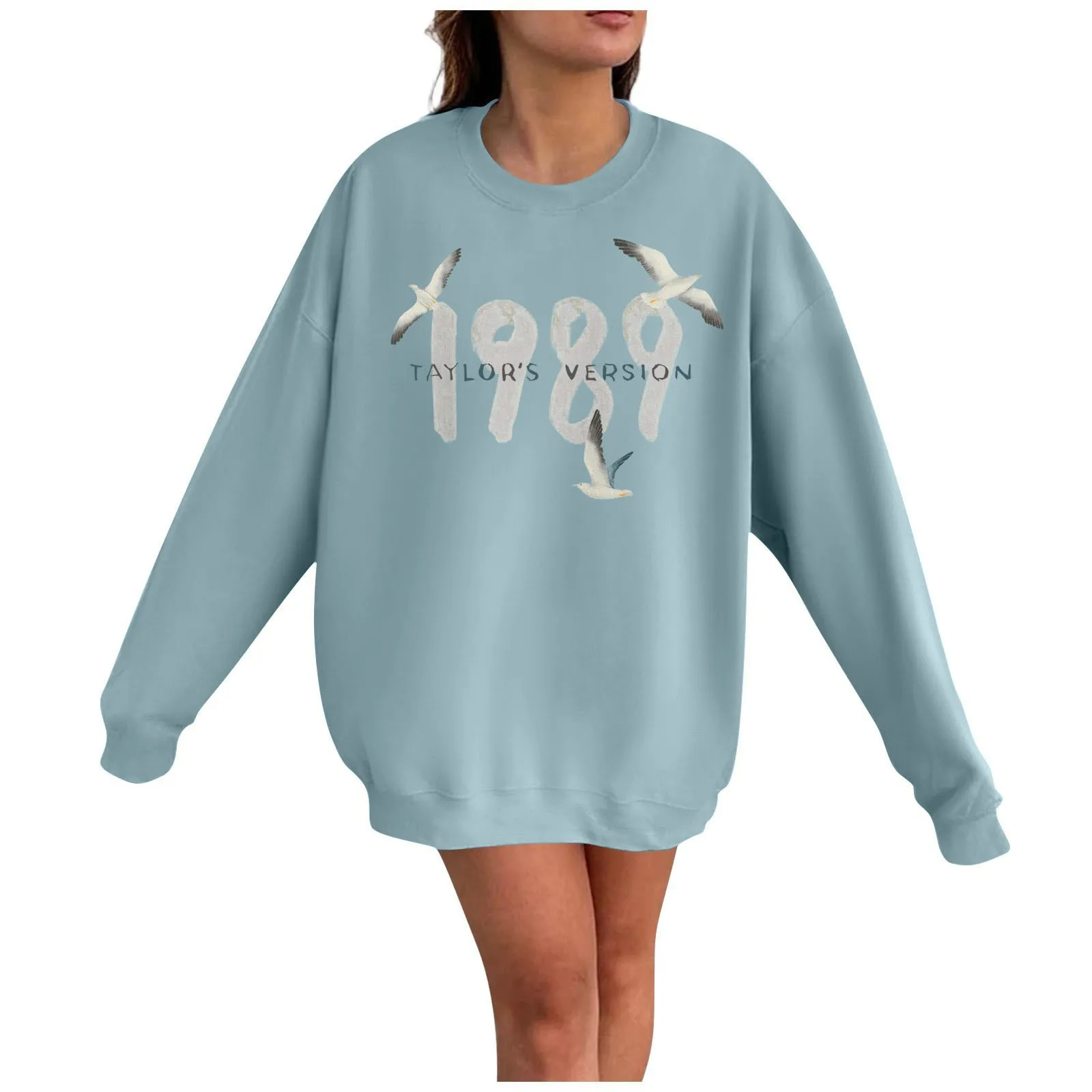 y2k Retro Numbers Prints Women's Pullover, Long Sleeve Casual Daily Wear 2024 Women Pullover Large Size sudaderas de mujer