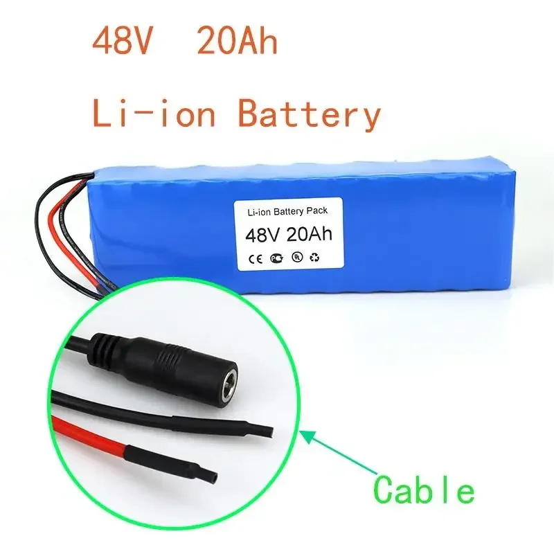 2024 New High Capacity 48V 20Ah 13S3P Lithium-ion Battery Pack For  E-bike Electric Bicycle  With BMS