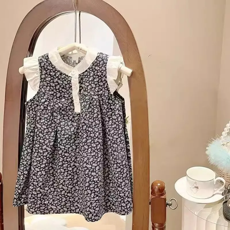 Girls' Summer Wear 2025 New Korean Version of Baby Girl Foreign Style Children's Floral Princess Dress Little Girl Dress