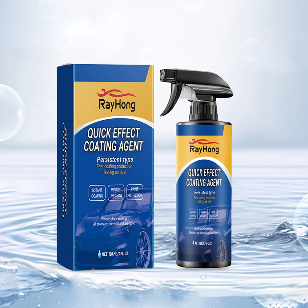 120ml Car Coating Hydrophobic Protection Car Polishing Maintenance Spray Quick-Dry Anti-Fogging Protection Agent for Car Polishi