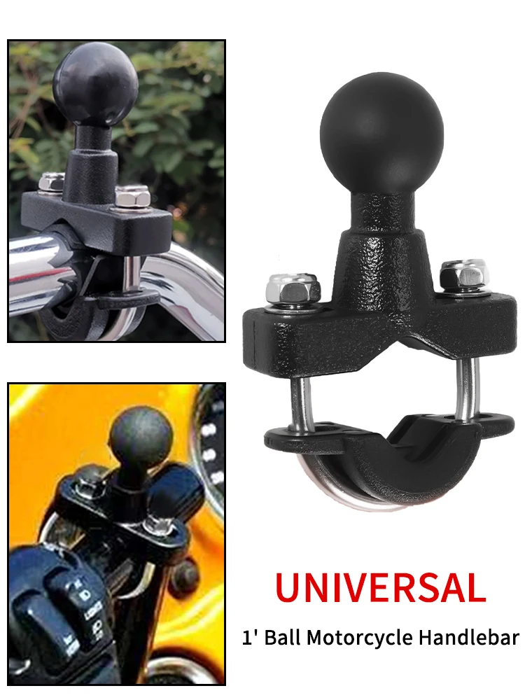 AliExpress NONE Motorcycle Handlebar 1'' Ball Car Headrest Ball Head GPS U-Bolt Holder Mount Motorcycle bike Base Camera Phone Accessories