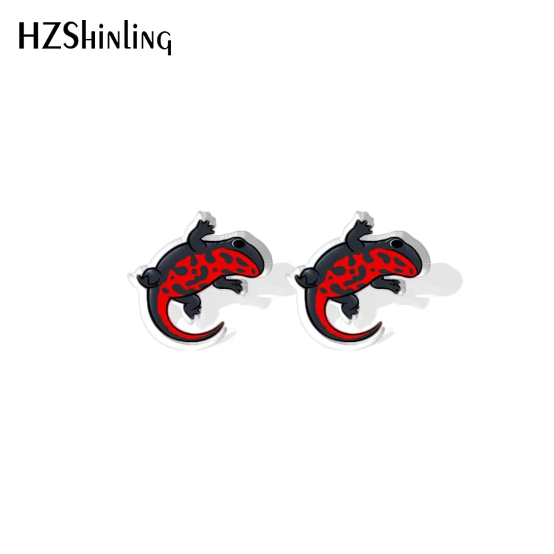 2023 Cartoon Frogs Axolotl toad Acrylic Resin Stud Earrings Epoxy Handmade Jewelry Gifts Friends