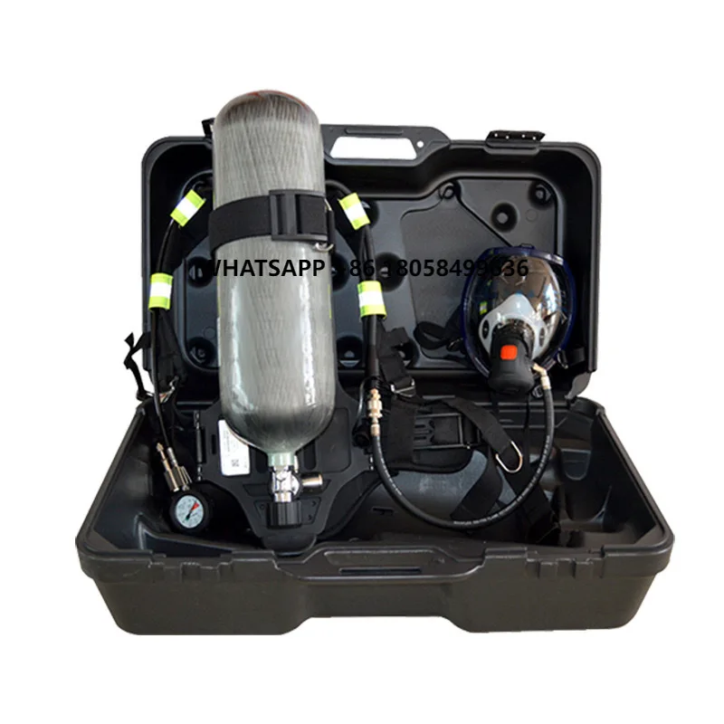 

Hot Sale 6.8L/9L/3L/4.7L Self Contained Air Breathing Apparatus Carbon Scba Industrial Carbon Fiber Cylinder 60 MINS SCBA