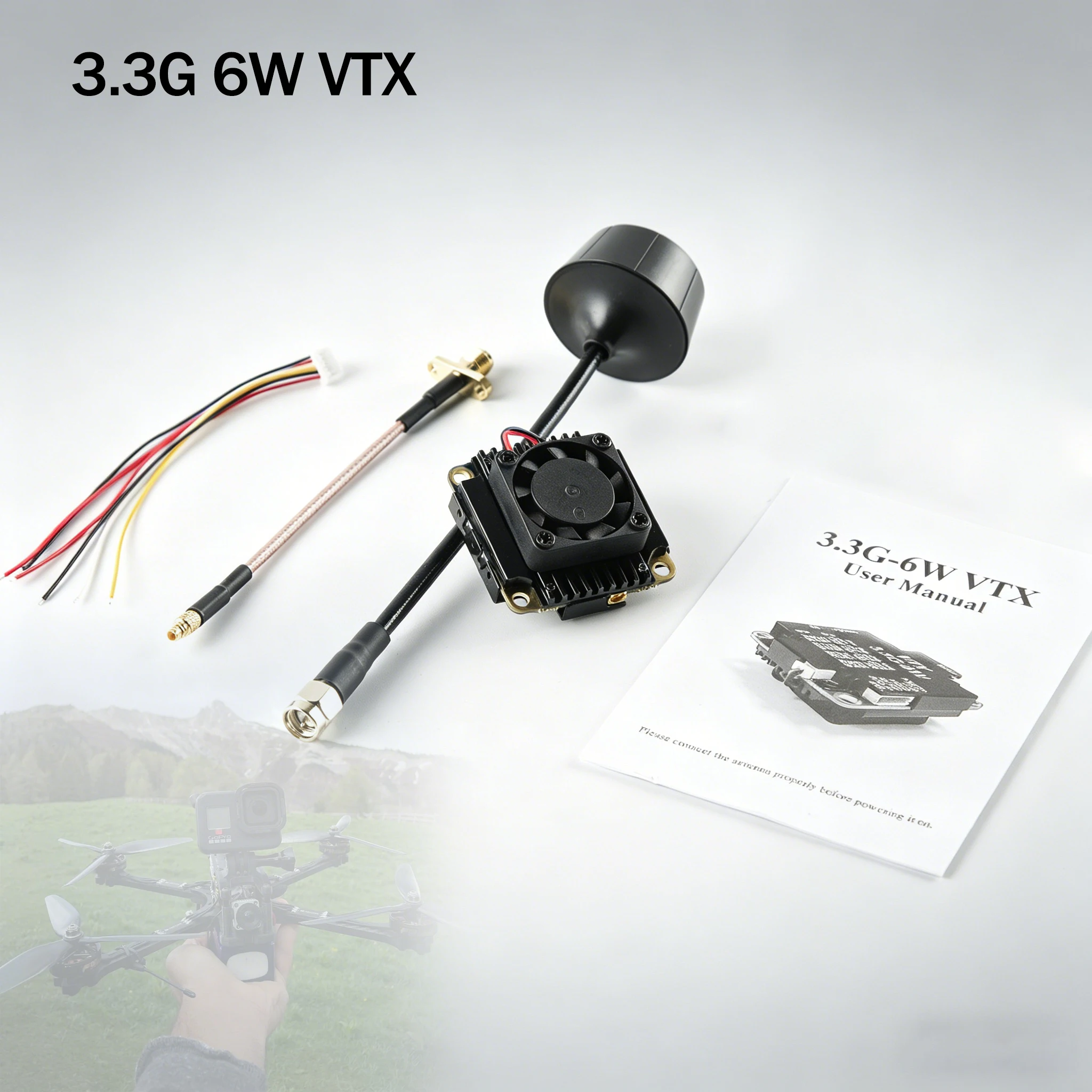 

FPV VTX 3.3ГГц 6Вт аналоговый модуль передачи изображения высокой мощности, 8 каналов, с протоколом управления IRC Tramp для гоночных дронов дальнего радиуса действия