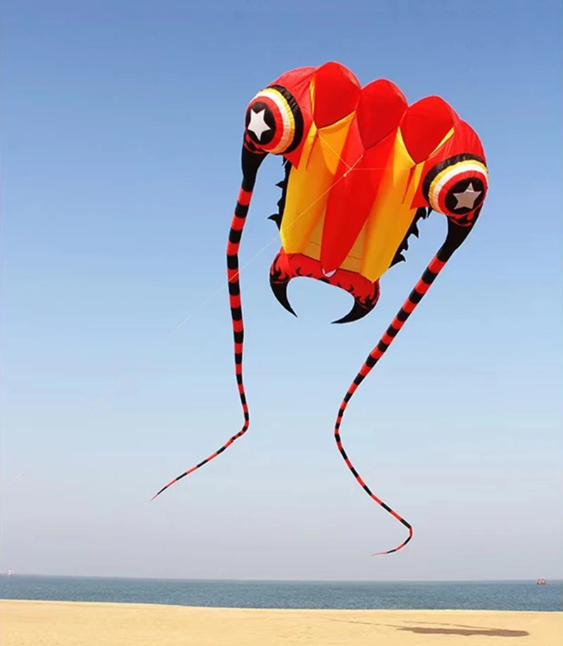 Cerf-volant en nylon souple pour adultes, moulinet de pieuvre, cerf-volant de pêche en parachute professionnel, grand, trilobite à la mouche, usine