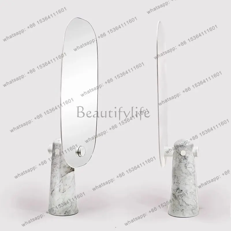 LS Nordic natural marble wall full-length mirror living room designer high-end clothing store fitting mirror