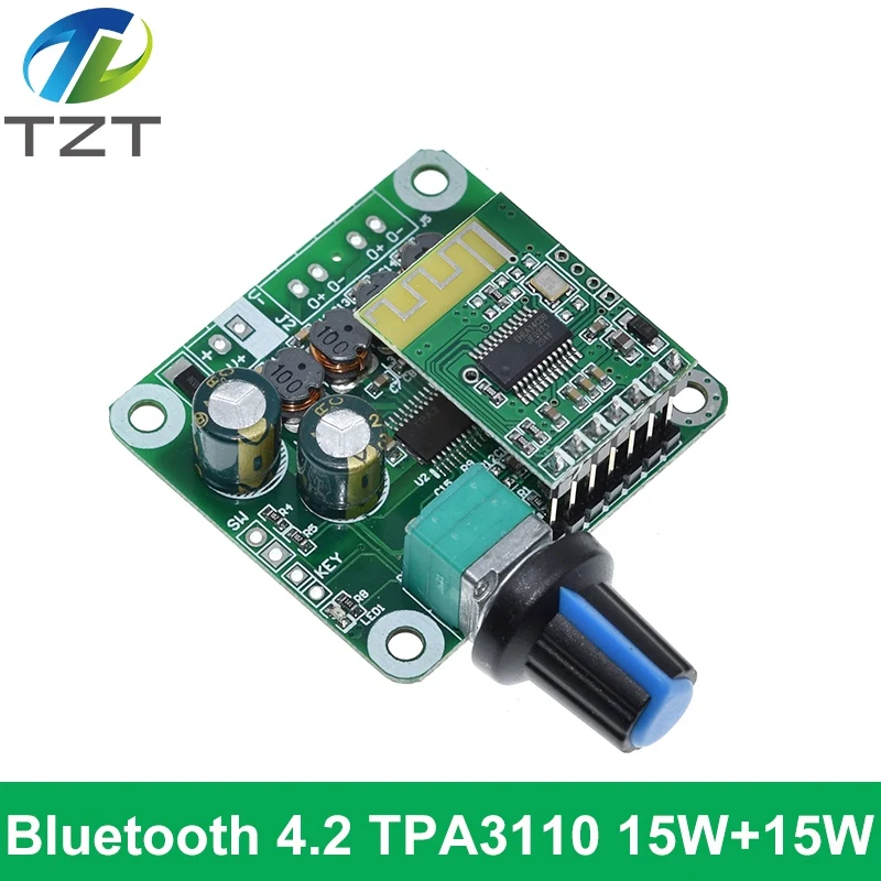 Bluetooth 4.2 TPA3110 15W / 30W X 2 Dual Channel Digital Stereo Audio Power Amplifier Board Module Car For USB Portable Speake image 2