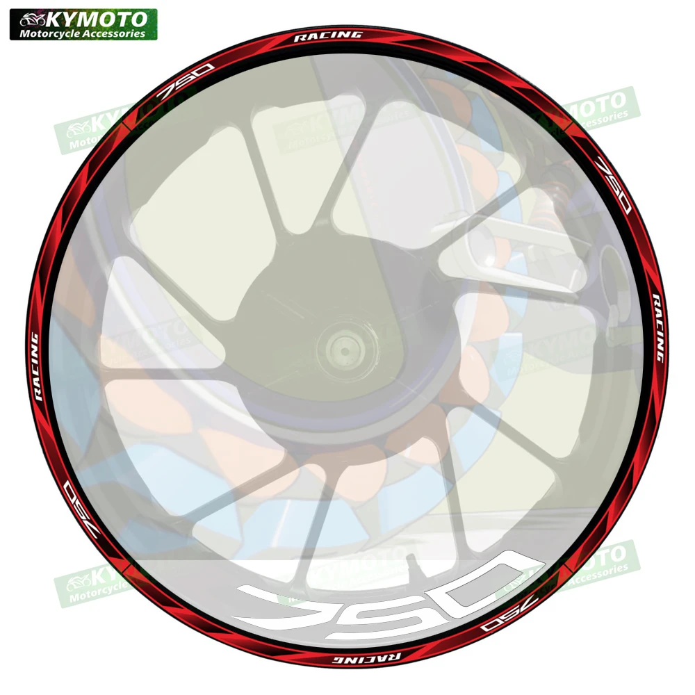 For Z750 Z750 motorcycle accessories 17 inch front and rear wheel stickers fairing decals reflective wheel rim stickers