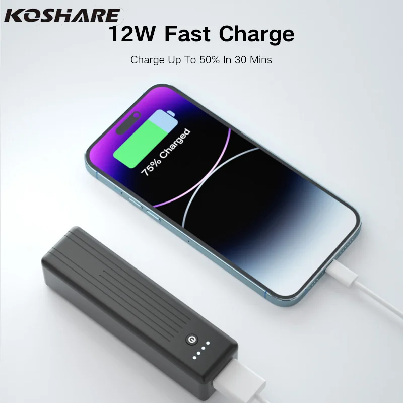 

KOSHARE HYD001 small-sized power bank, Led digital display power bank, suitable for Iphone, Huawei, Xiaomi