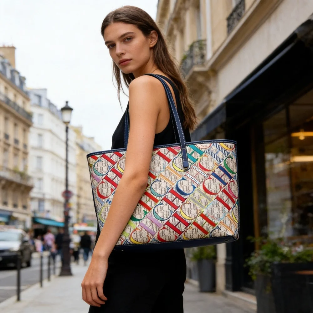 

CHHC Новая модная сумка-тоут для женщин, большая вместительная сумка на плечо, женские повседневные сумки для работы, покупок, пляжная сумка-тоут