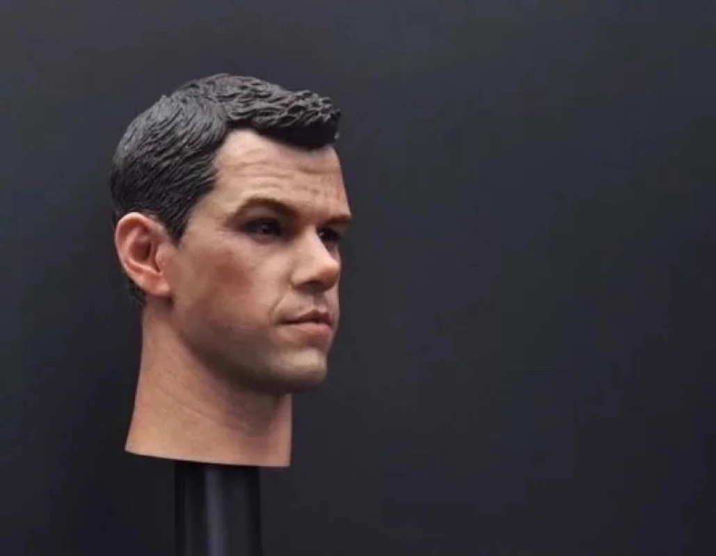 1/6 Scale Matt Damon PVC Head Sculpt Carving Model Fit 12'' Male Soldier Action Figure Body Dolls