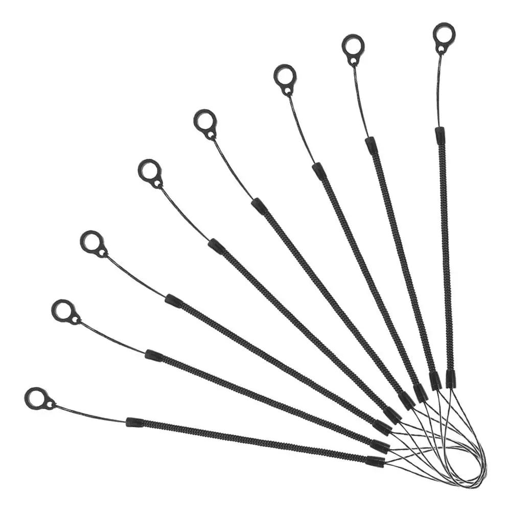 

8 Pcs Stylus Fixing Rope Anti Lost Retractable Cord Lanyard Pen Spring Strap Silica Gel for Touch Pens Leash Tool