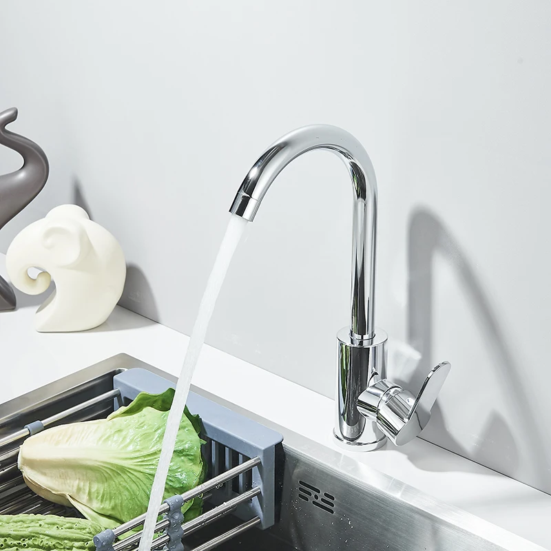 

Sliver/Grey/Black Kitchen Sink Faucet Single Handle Cold Hot Water Mixer Deck Mount Kitchen Faucet 360 °Rotation Kitchen Faucet