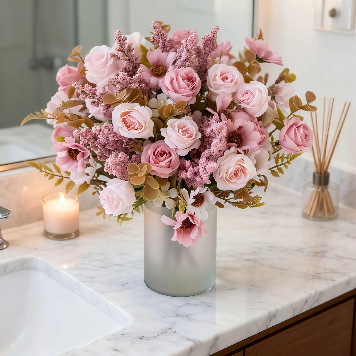 Künstliche Seidenrose für Innenräume, Esstisch-Vasendekoration, Außenbereich, Garten, Valentinstag, Hochzeit, Braut, DIY-Fotorequisite