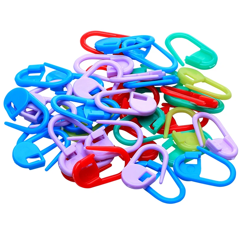 20/60/100Pcs Plastic Colorful Knitting Stitch Marker Needles Clips Crochet Locking Stitch Pins Safety Pins Sewing Tool Accessory