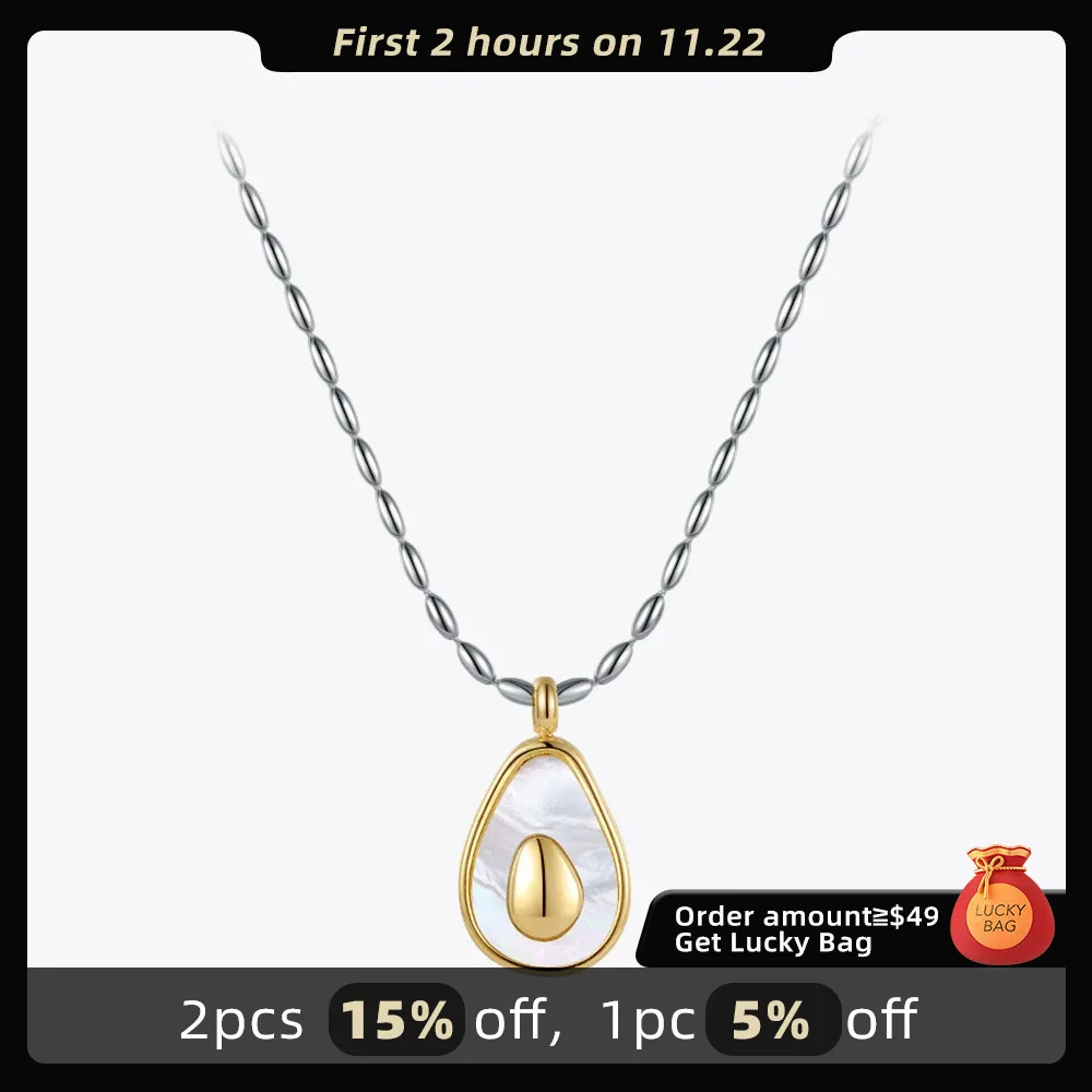 ENFASHION Avocado Chain Necklace For Women Cute Fruit Necklaces 2021 Stainless Steel Fashion Jewelry Party Collier Femme P213237